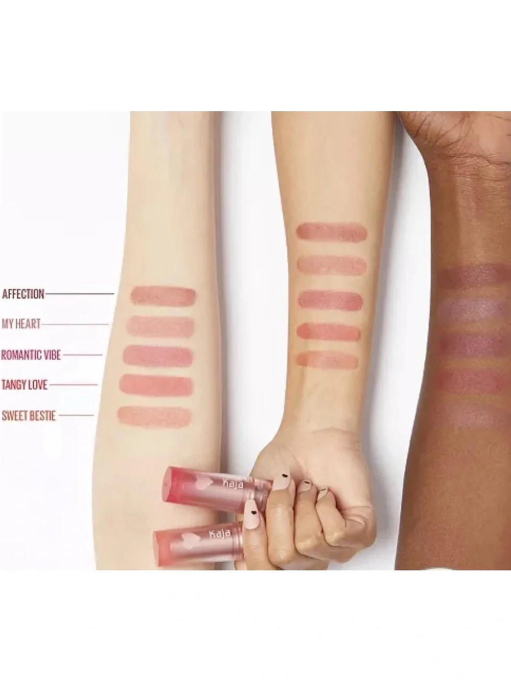KAJA 4pc Lip Set LOVE BLUR Semi-Matte Balm JELLY CHARM Cheek Stain Color KOREA